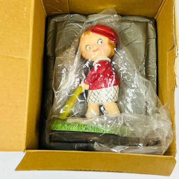 Vintage 1996 Danbury Mint Little Slugger Campbell Kids Figurine Baseball Decor - Picture 6 of 6